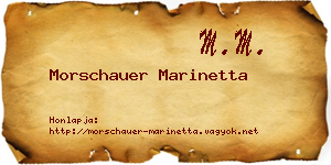 Morschauer Marinetta névjegykártya